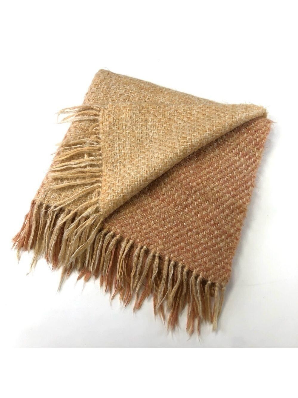 Mohair sunset throw blanket by Quebec weaver Nina Bruneau Tessier Canadian Art